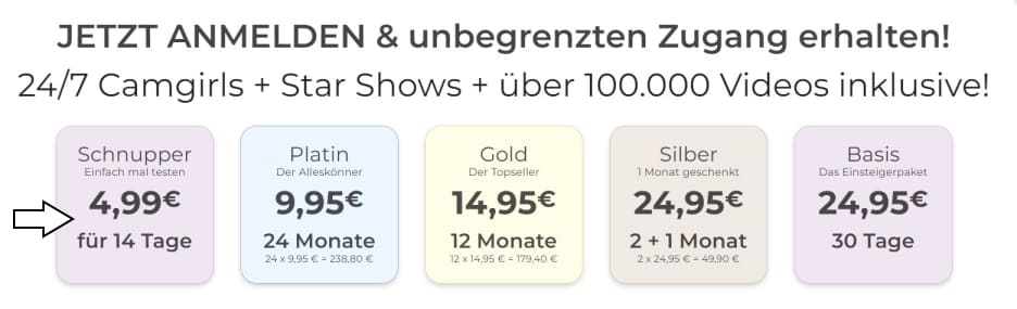 Fundorado Preise für Mitgliedschaft