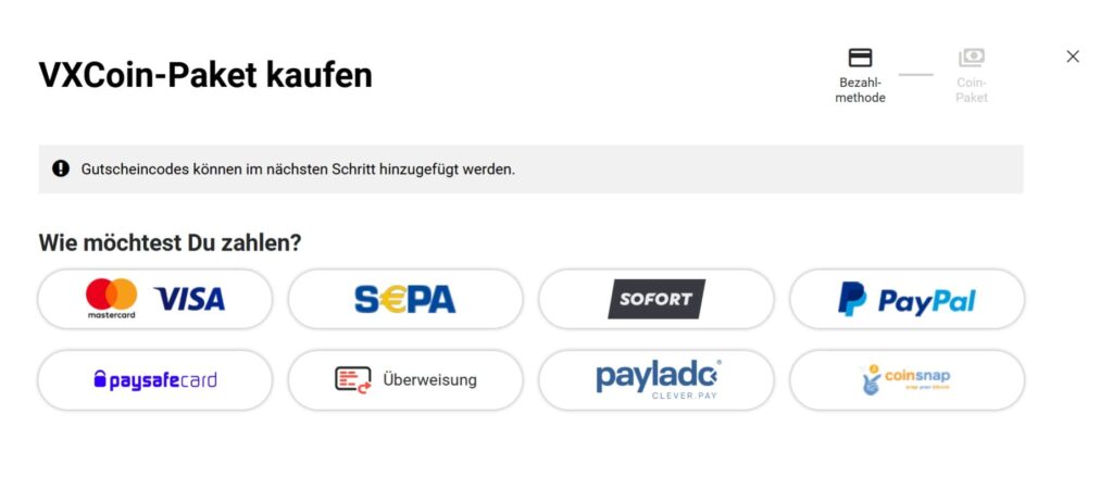 Visit-x VX-Coins kaufen